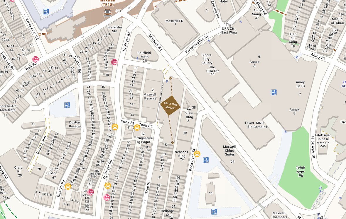Location of TMW Maxwell condo at Maxwell Road