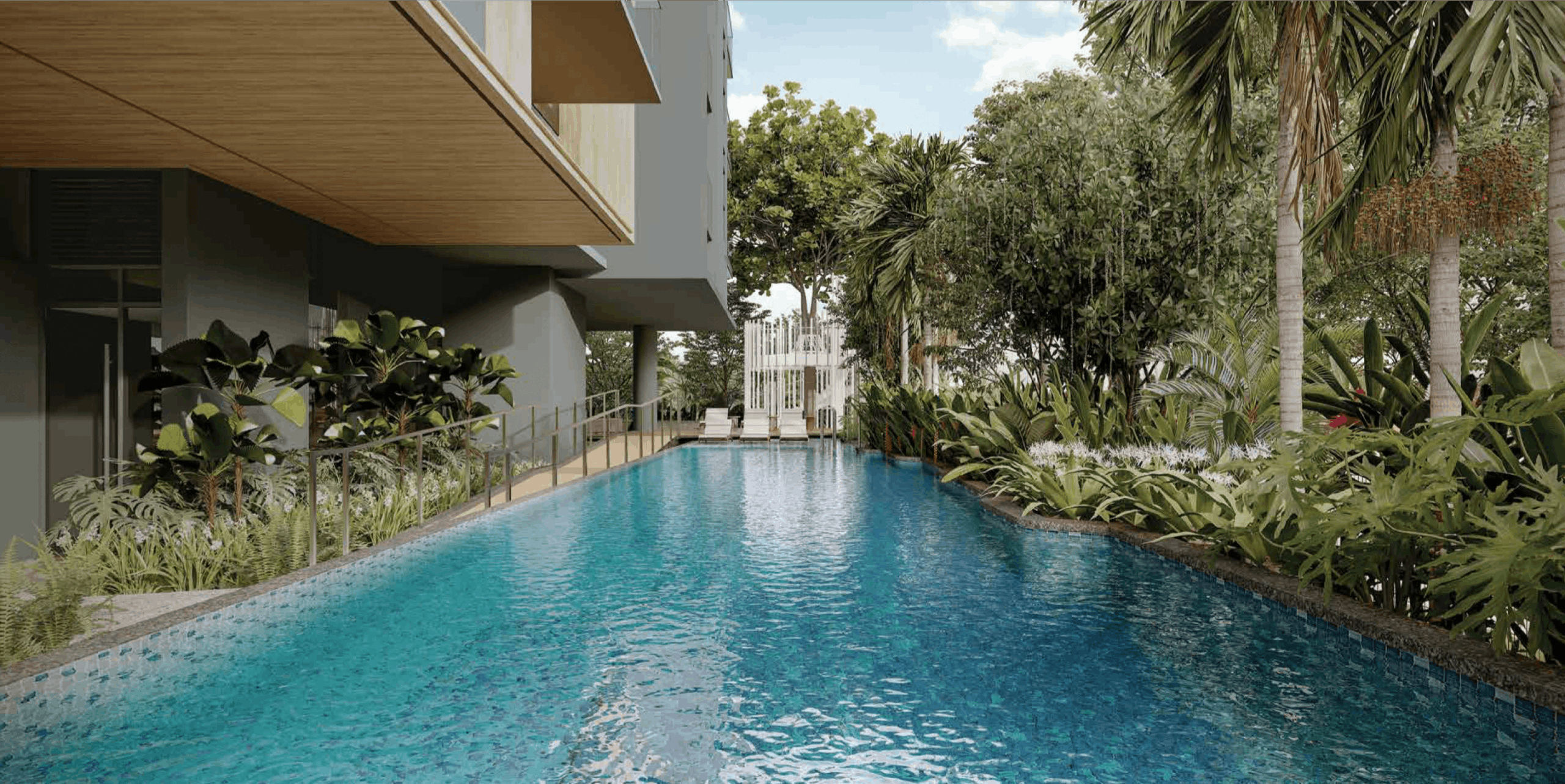 The swimming pool at Cairnhill 16.