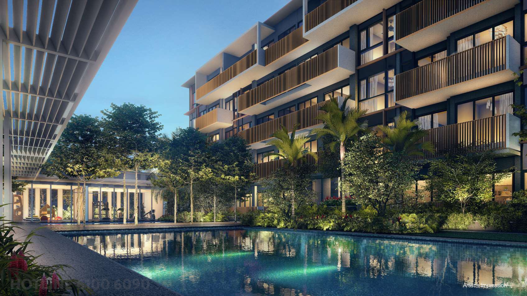The pristine pool at RoyalGreen will make every day feel like the right day for a swim.