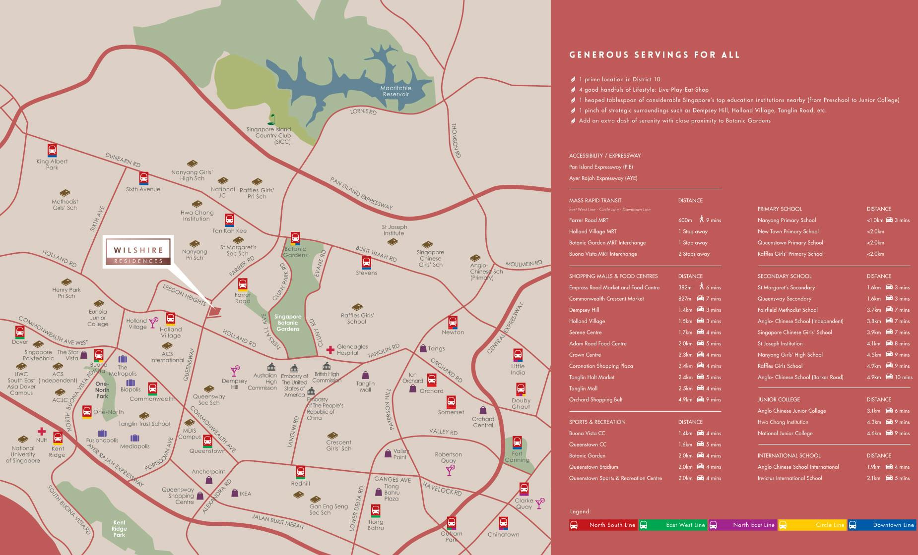 Location Map of Wilshire Residences