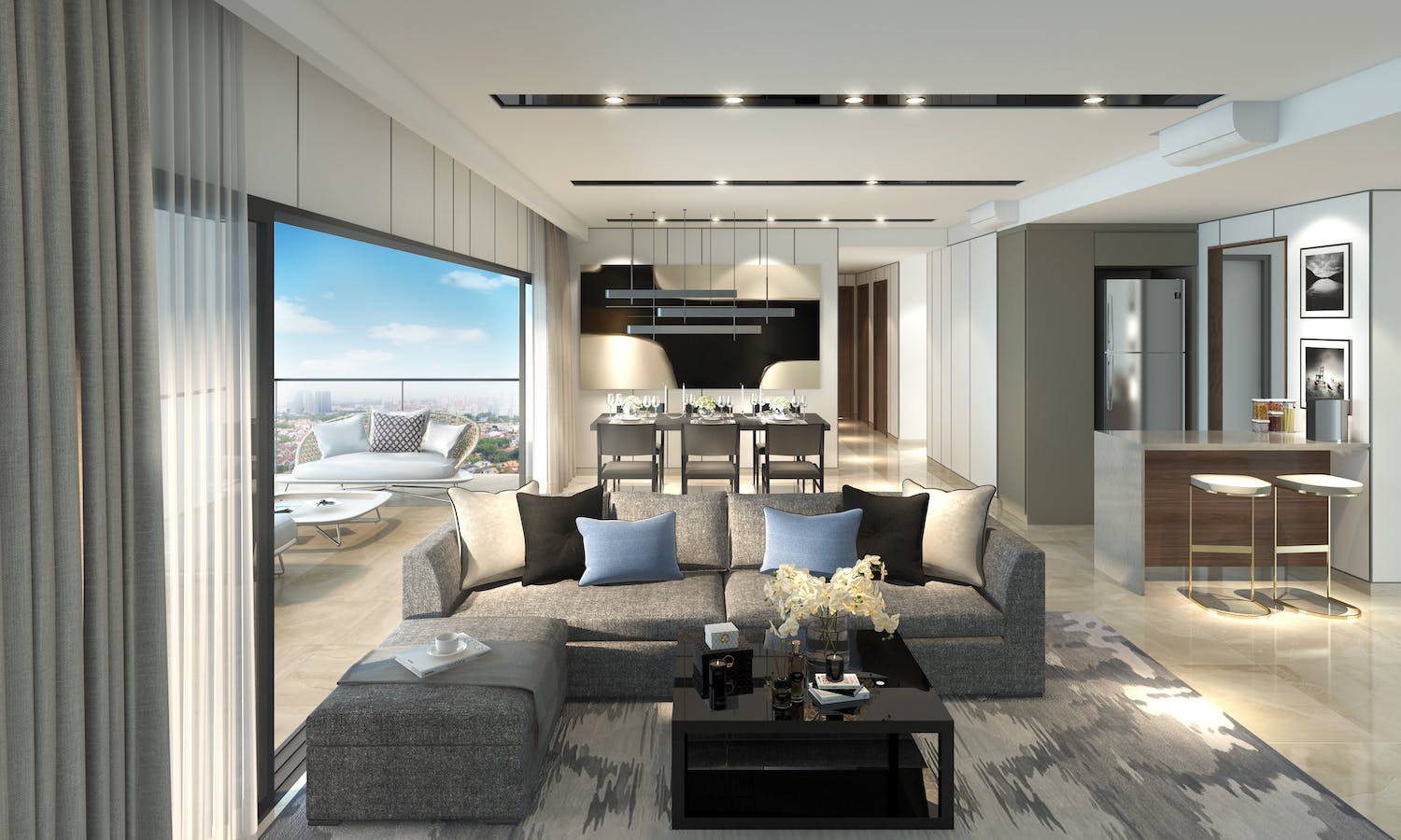 Each and every unit boasts a panoramic view