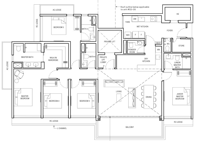 grand dunman 5 bedroom floor plan