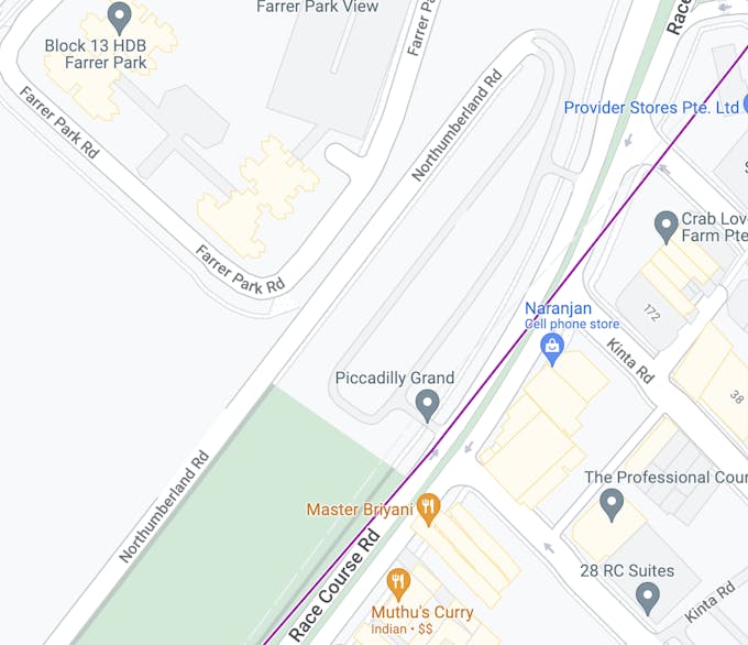 northumberland road on google maps
