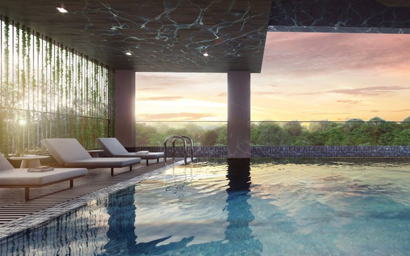 Resort style pool at Seraya Residences