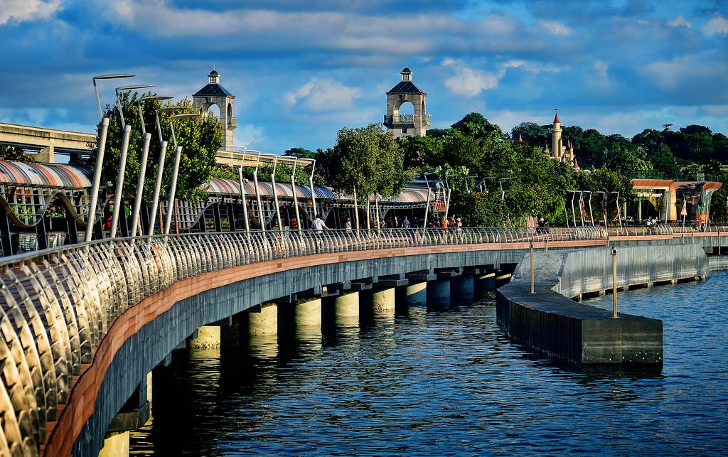 The Sentosa Broadwalk leading from Harbourfront to Sentosa