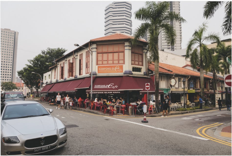 Kampong Glam Cafe, where you can have a teh-tarik and soak in the atmosphere of Kampong Glam