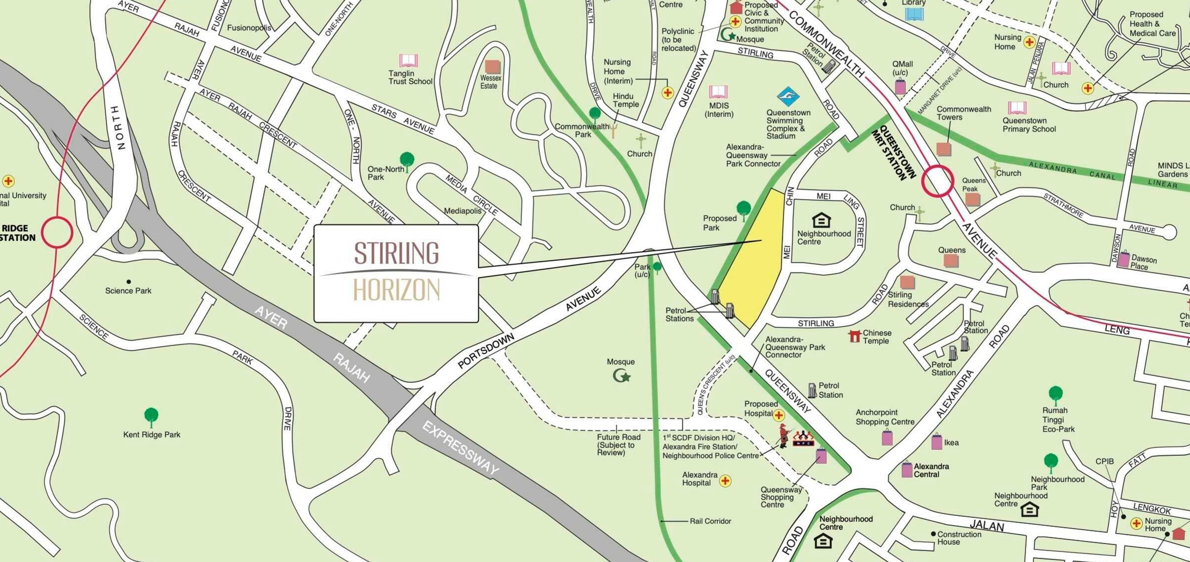 Feb BTO 2025 Queenstown (Mei Chin Road) – Map of Stirling Horizon Project