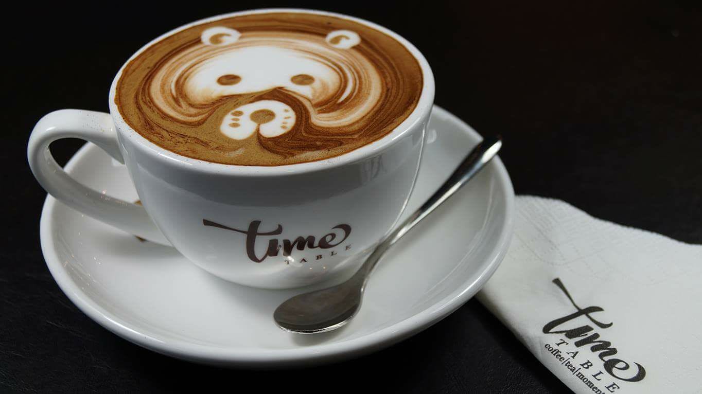 A beautiful cappuccino from Time Table Cafe at Jurong West