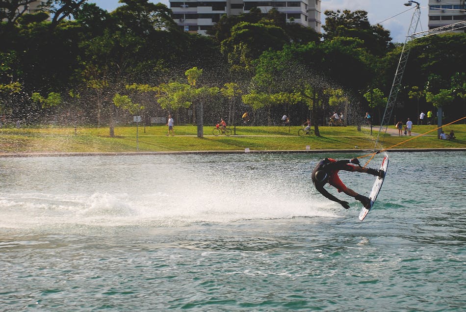 Outdoor recreational sports at East Coast Park
