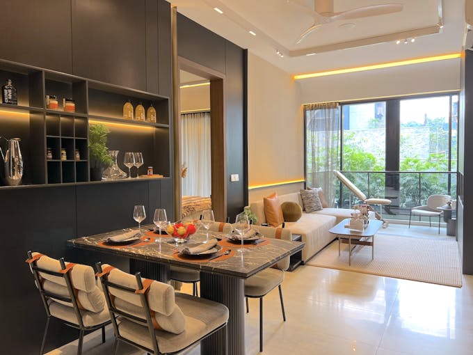 terra hill 2 bedroom dining and living room
