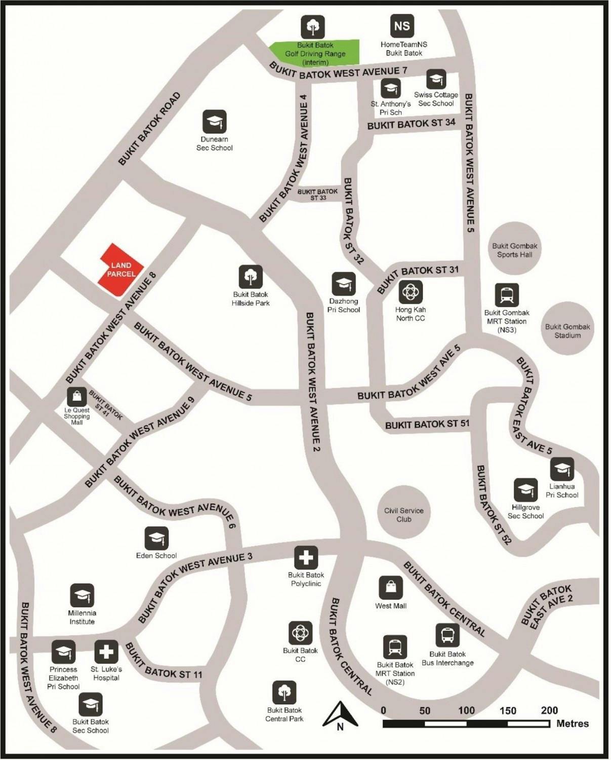 Bukit Batok West Ave 8 Map by HDB 