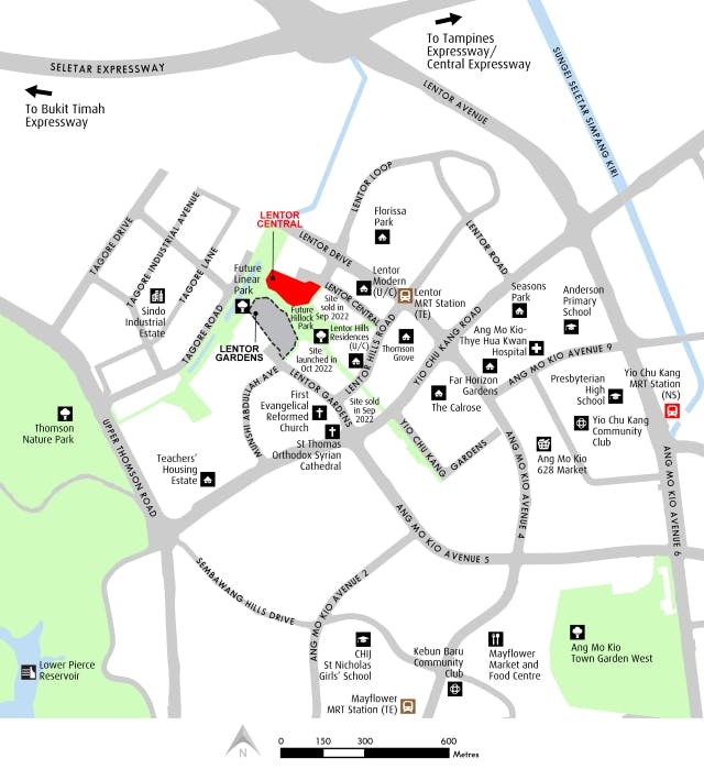 lentor central map