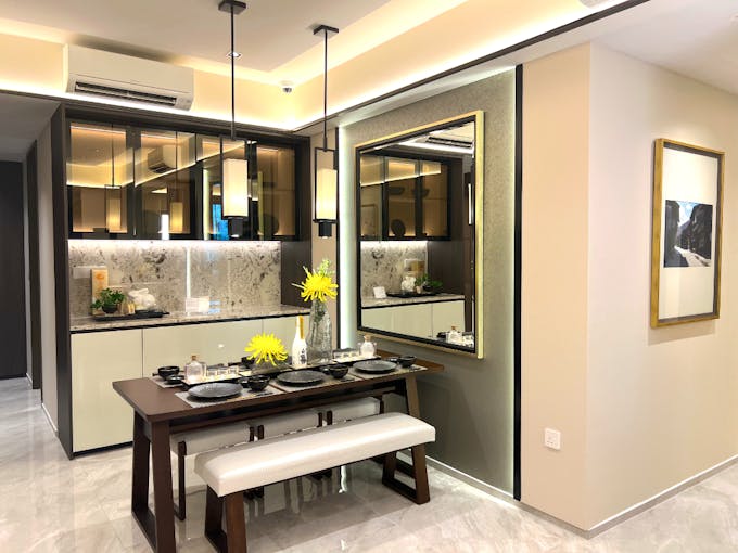 tembusu grand 3 bedroom study dining area