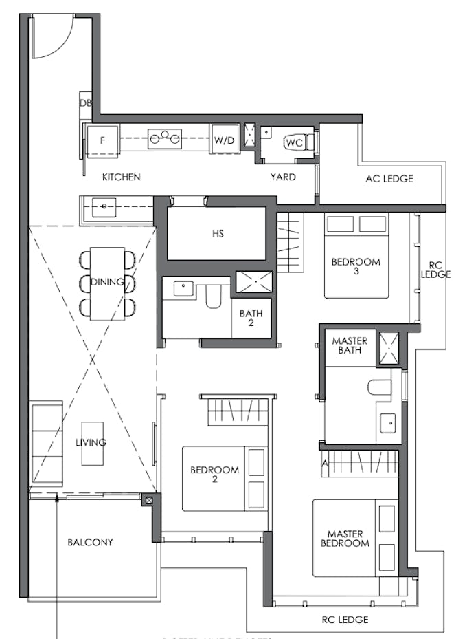 sky eden 3 bedroom premium penthouse floor plan