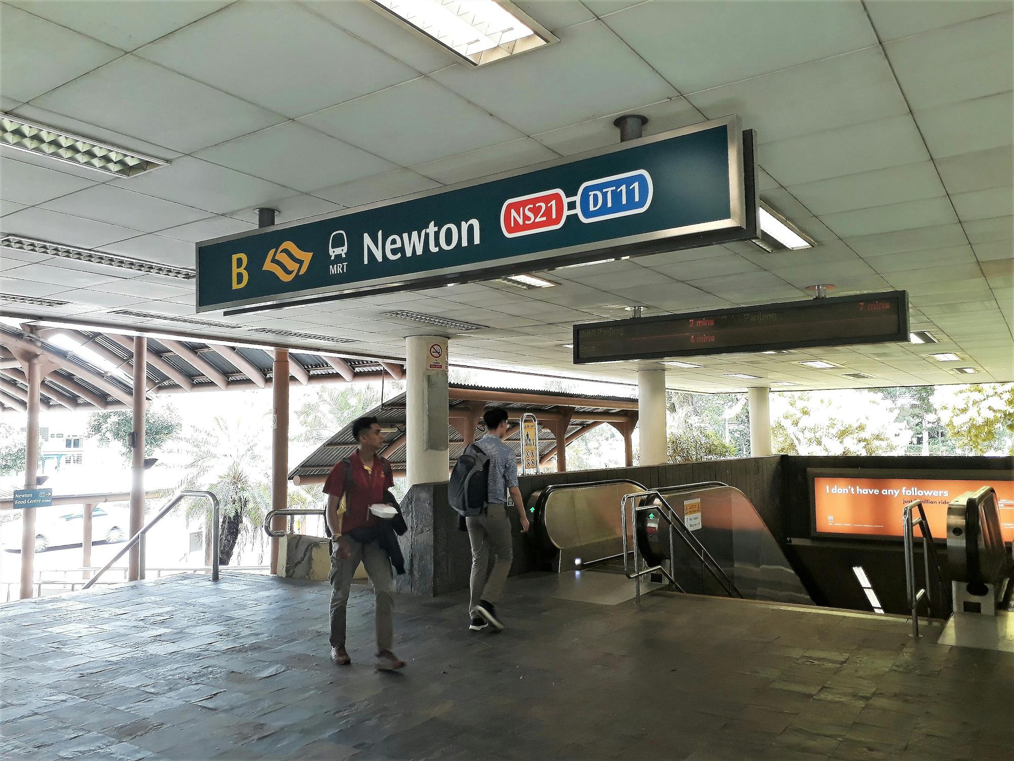 Newton MRT station exit b 