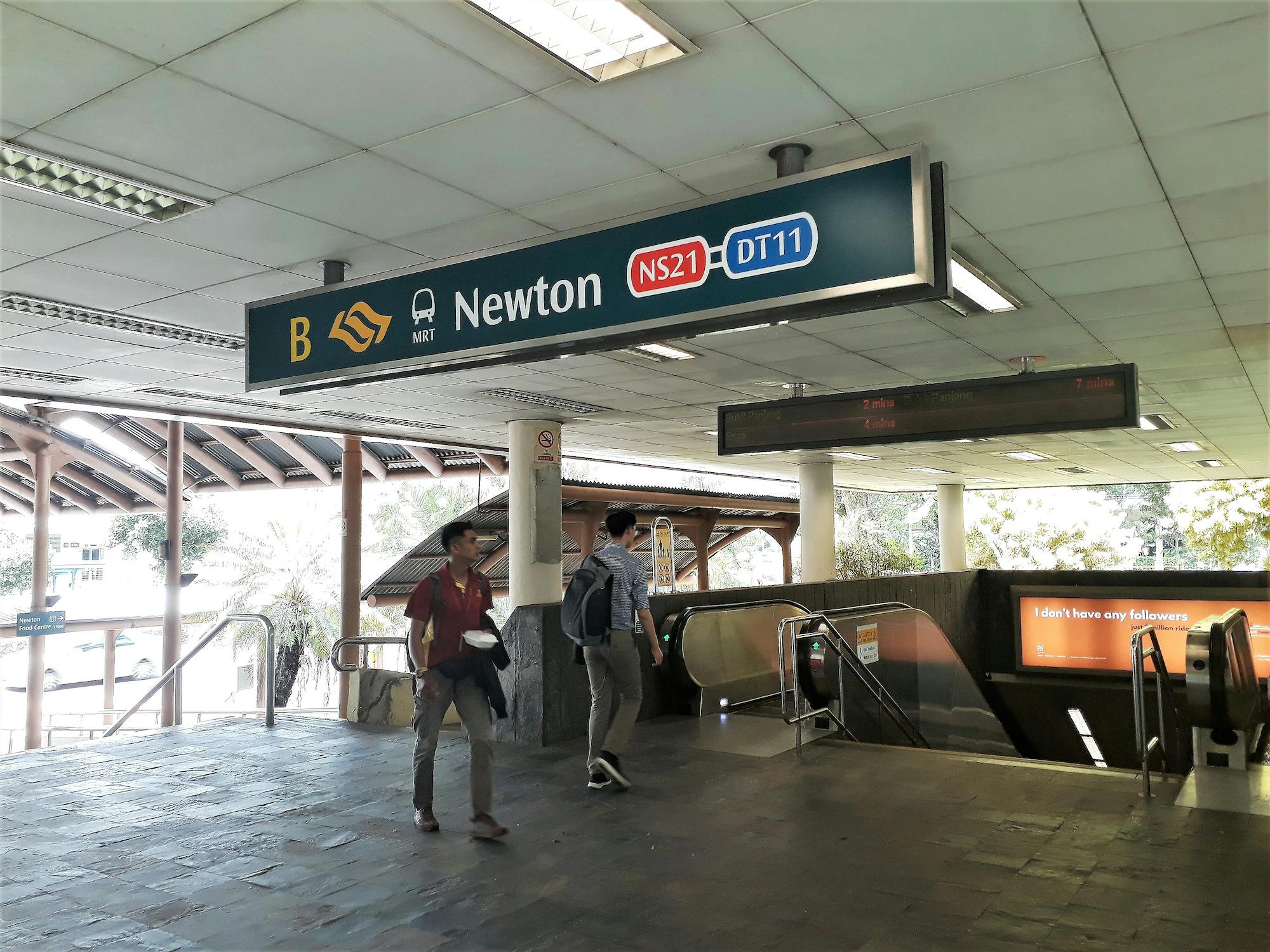 Newton MRT station Exit B