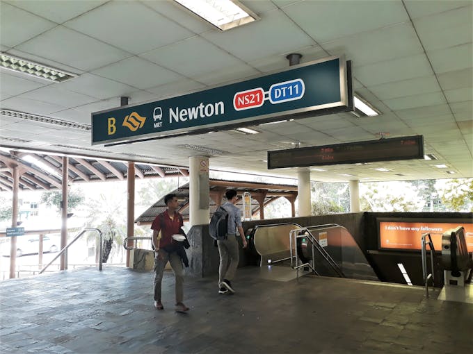 Newton MRT station Exit B