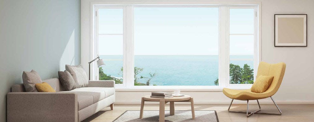 The view from a window of Seaside Residences