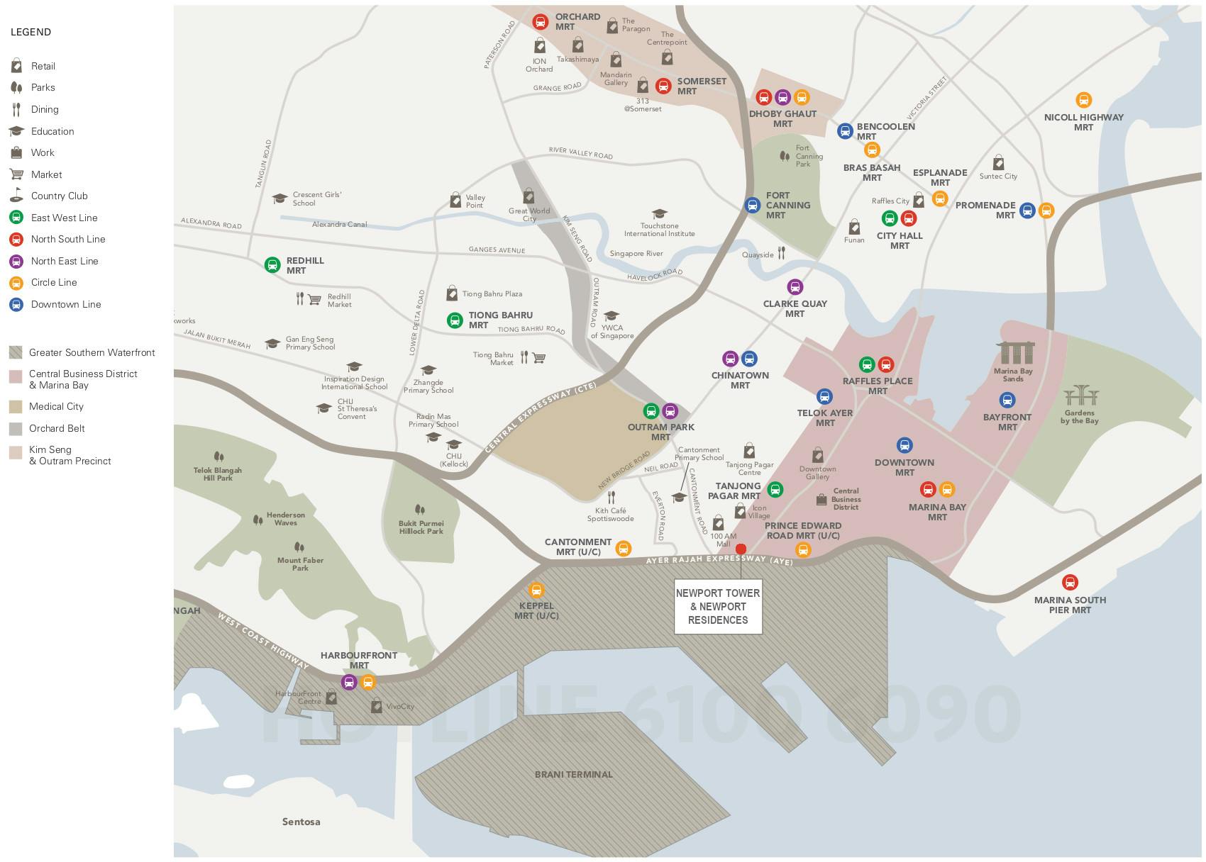 Newport Residences Location and MRT stations