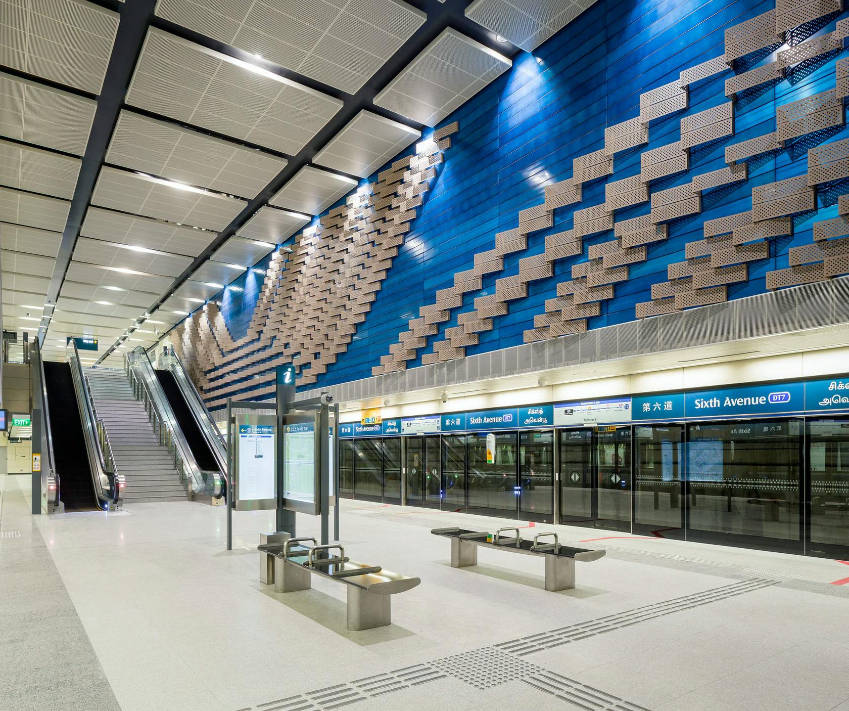Sixth Avenue MRT Station - runs along the Downtown Line