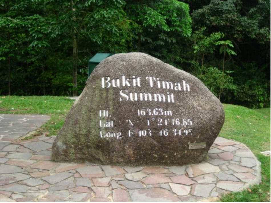 Bukit Timah Summit at top of Bukit of Timah Hill
