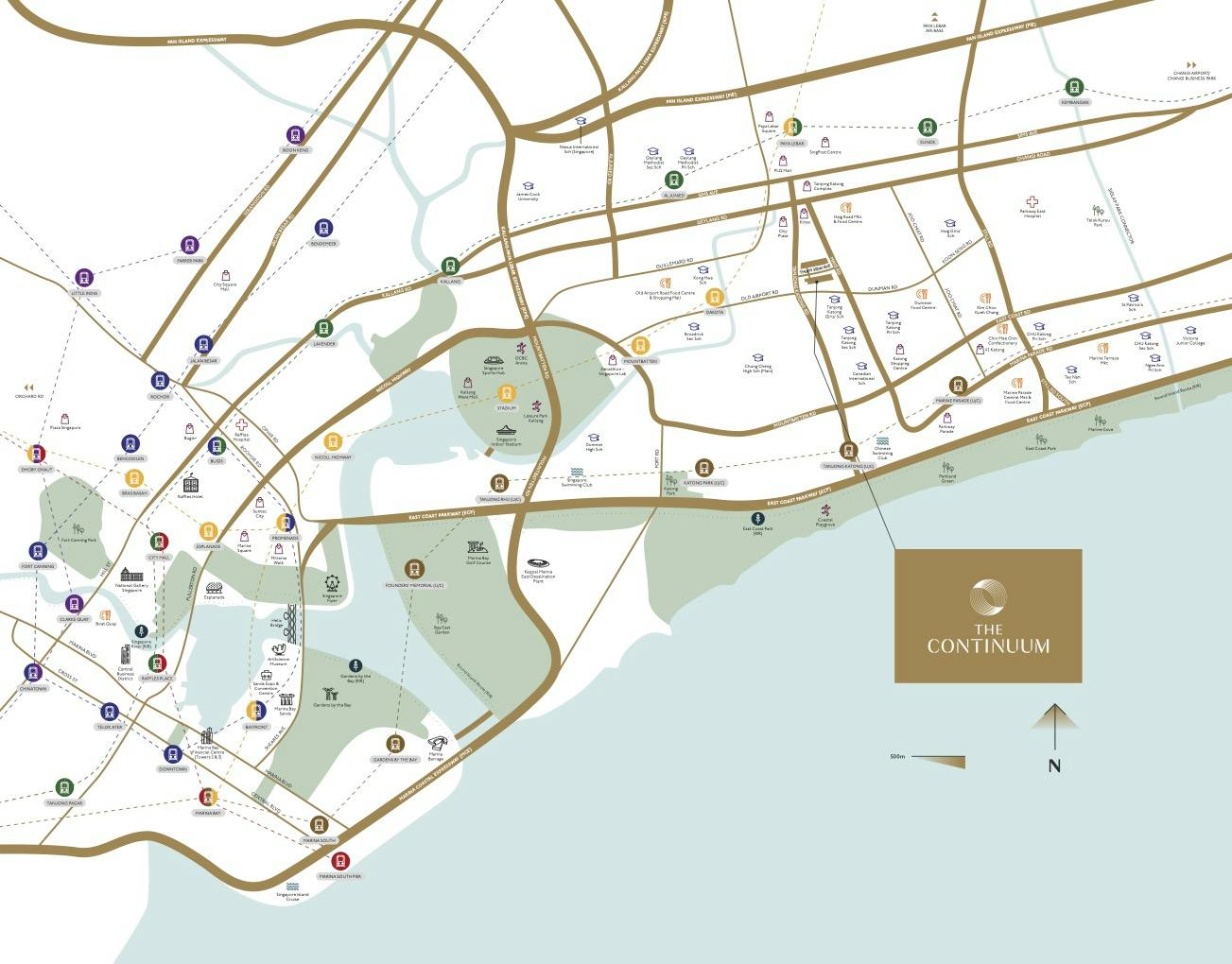the continuum location map