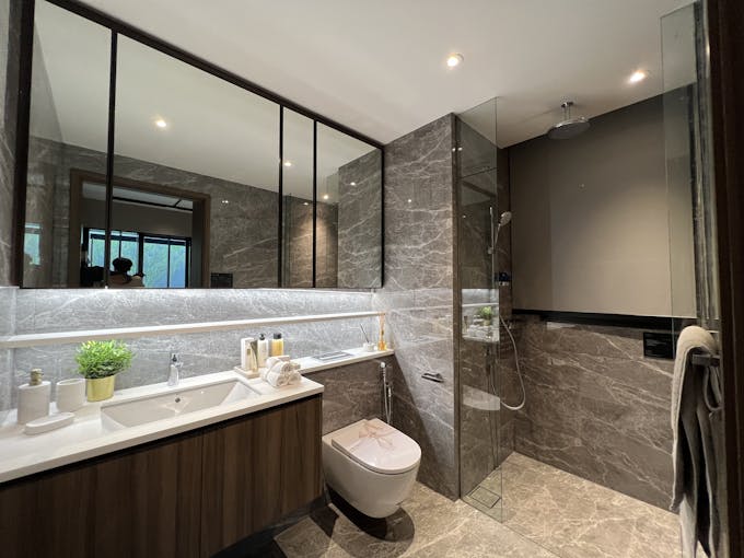 lentor modern 4 bedroom unit master bathroom