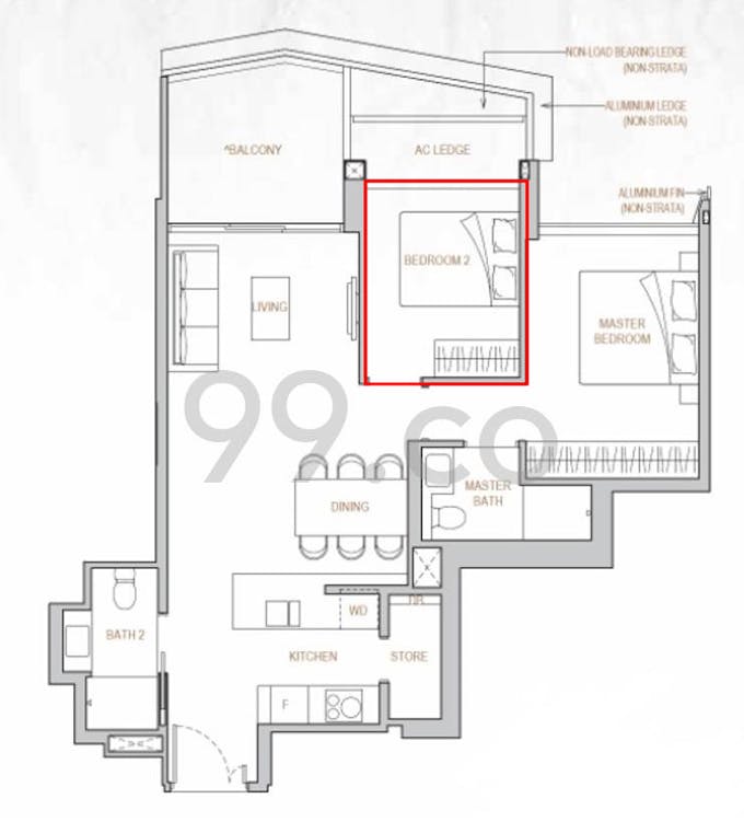 perfect ten 2 bedroom floor plan 