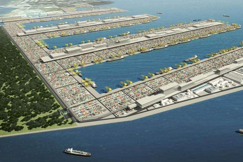 Tuas mega part with area for leisure and recreation