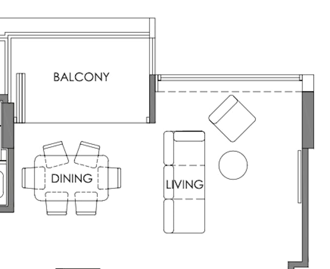enchante living and dining floor plan