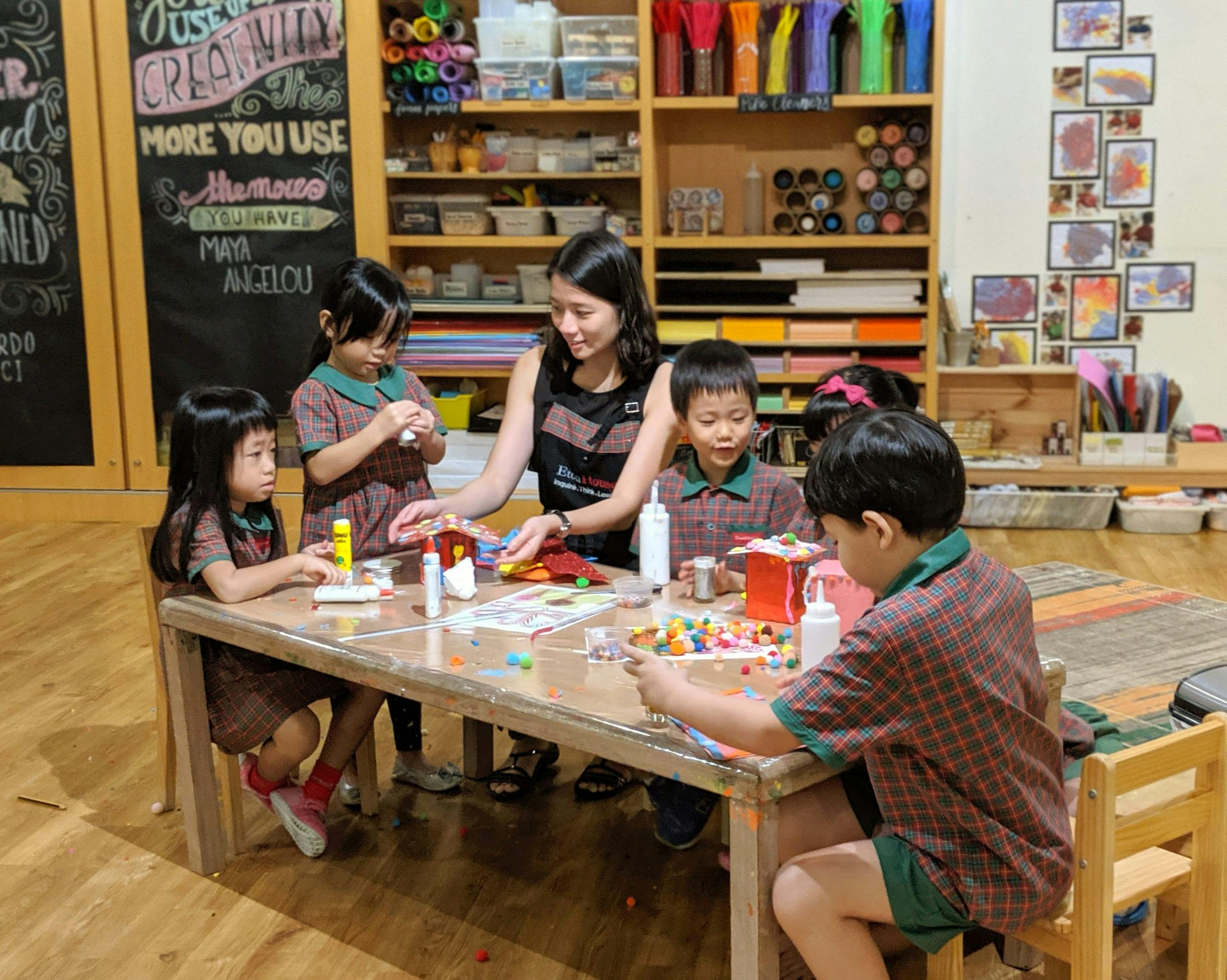 Art studio at EtonHouse Preschool Robertson Walk