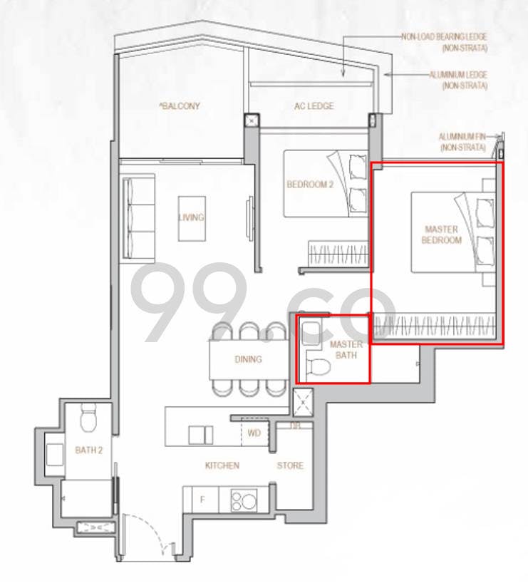 perfect ten 2 bedroom floor plan master bedroom
