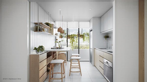 The beautiful interior of a home in TEDGE condo.