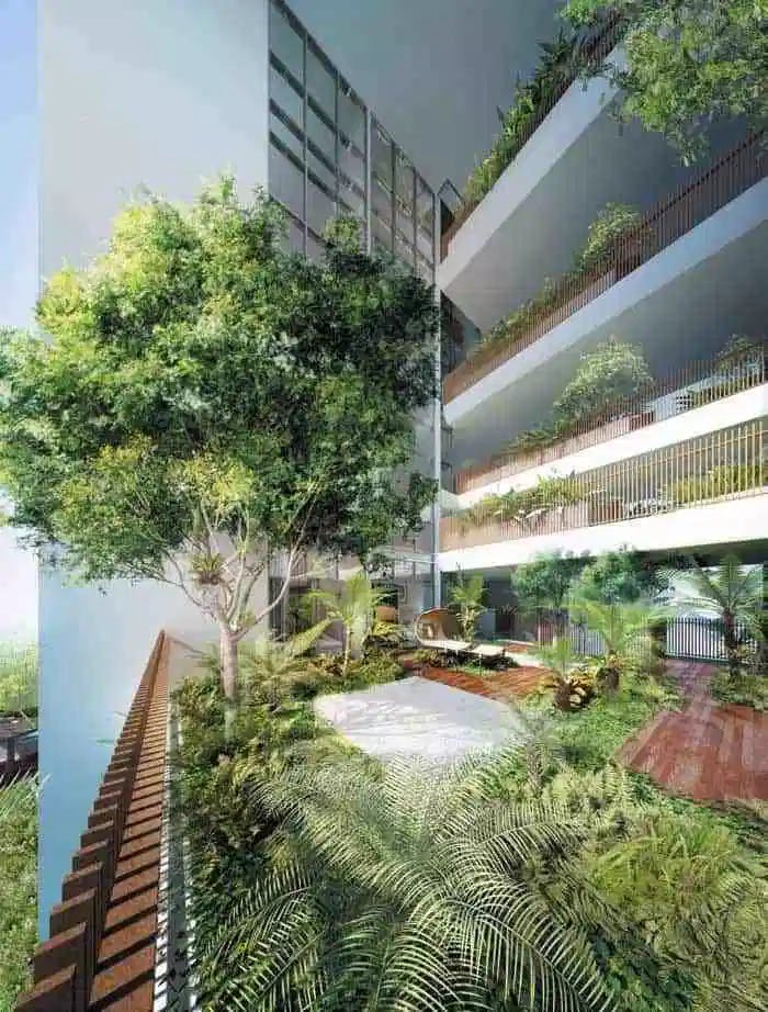 The sky patio of TRE Residences.