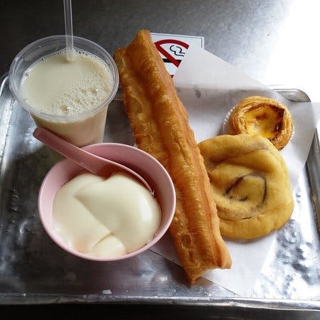 Silky beancurd and soya bean drink amongst other pairing items from Rochor Beancurd House