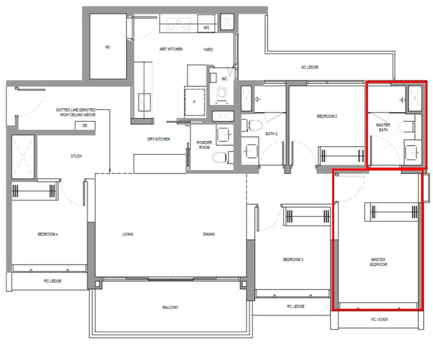 north gaia 4 bedroom master bedroom floor plan