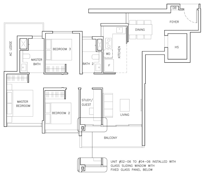 the arden 3 bedroom cospace floor plan