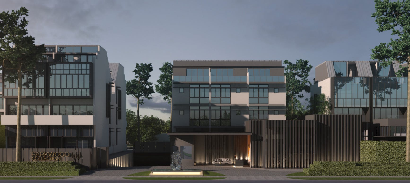 Artists's impression of Parkwood Collection in the evening.