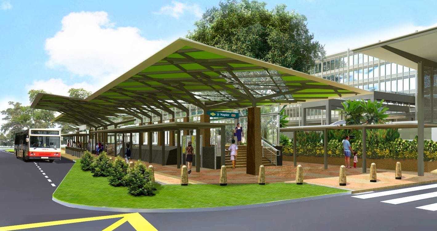 Artist's impression on Napier MRT Station