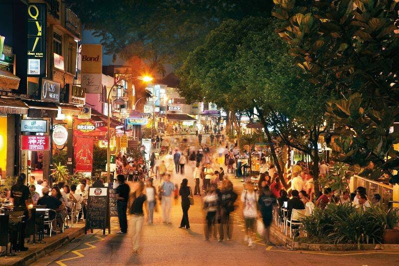 Holland Village at night