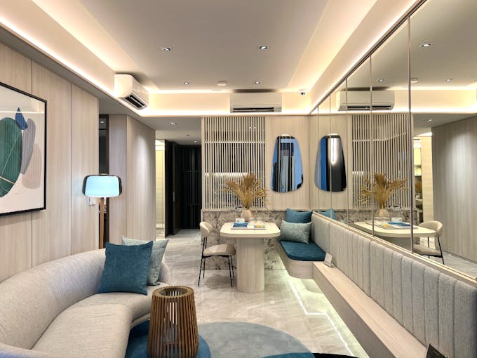 tembusu grand 2 bedroom study living area