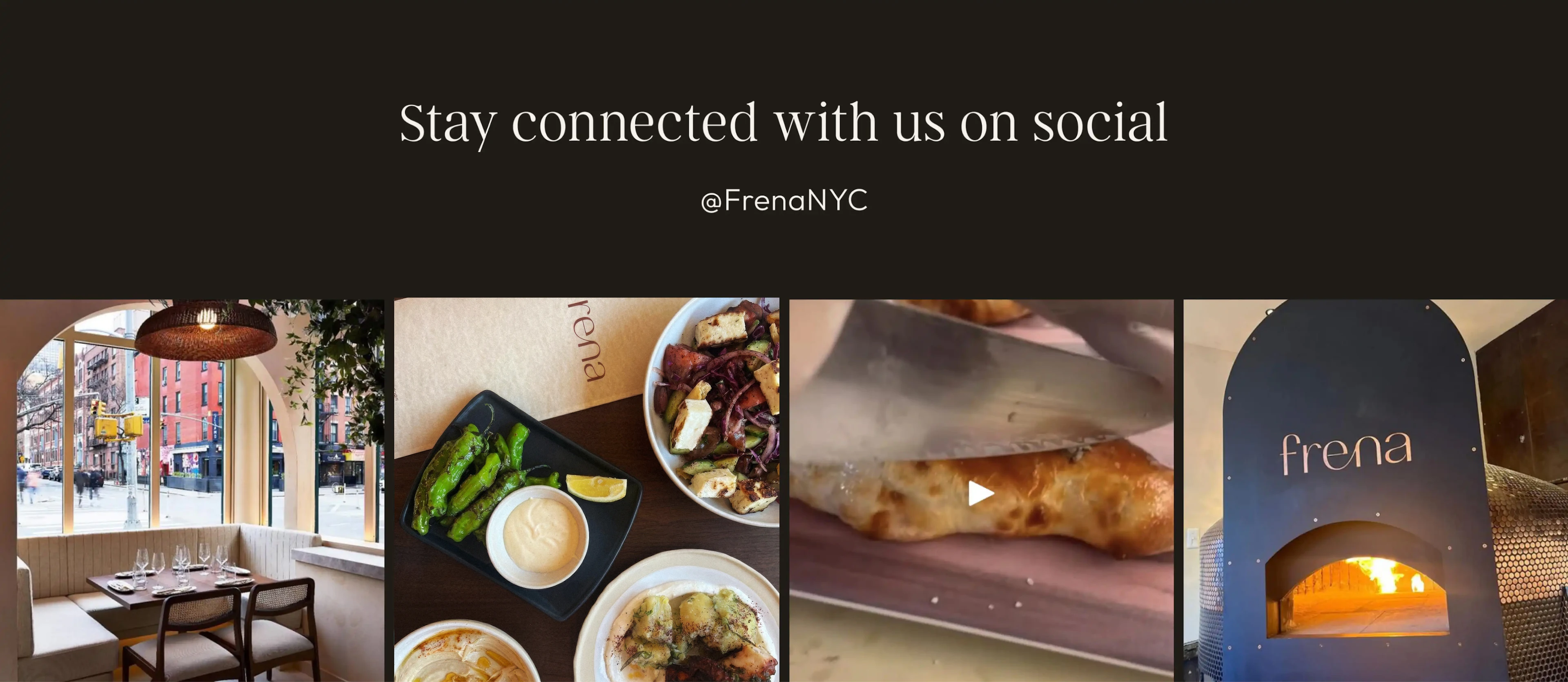 Instagram-embed section of the homepage with a few image previews.