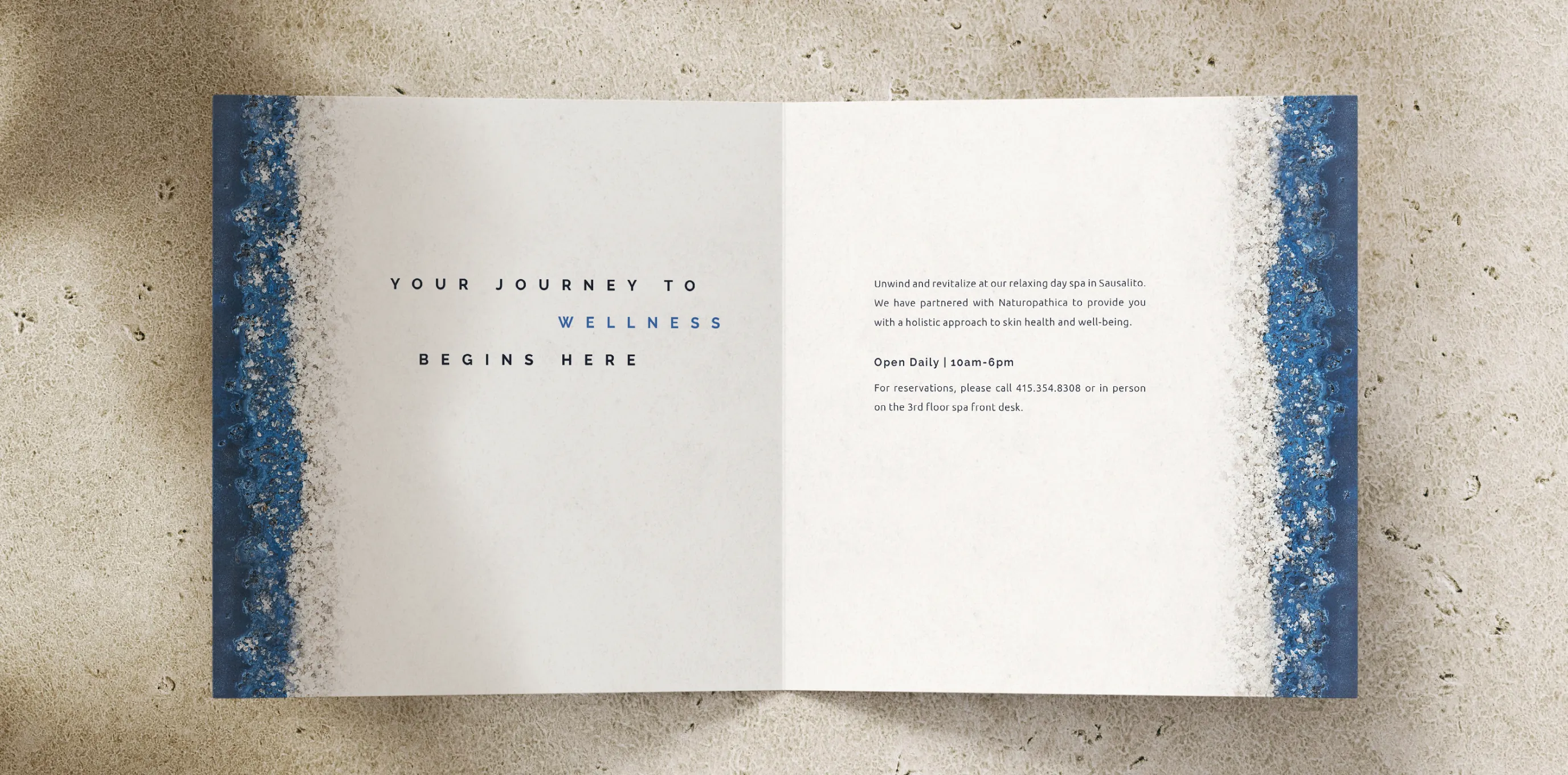 Open booklet reading Your journey to wellness begins here