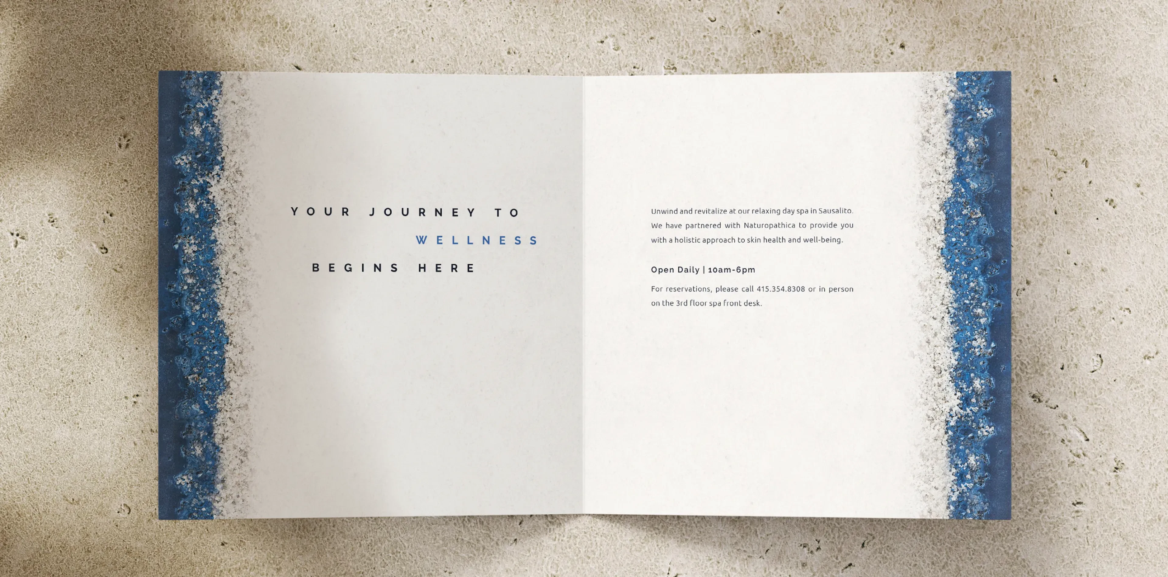 Open booklet reading Your journey to wellness begins here