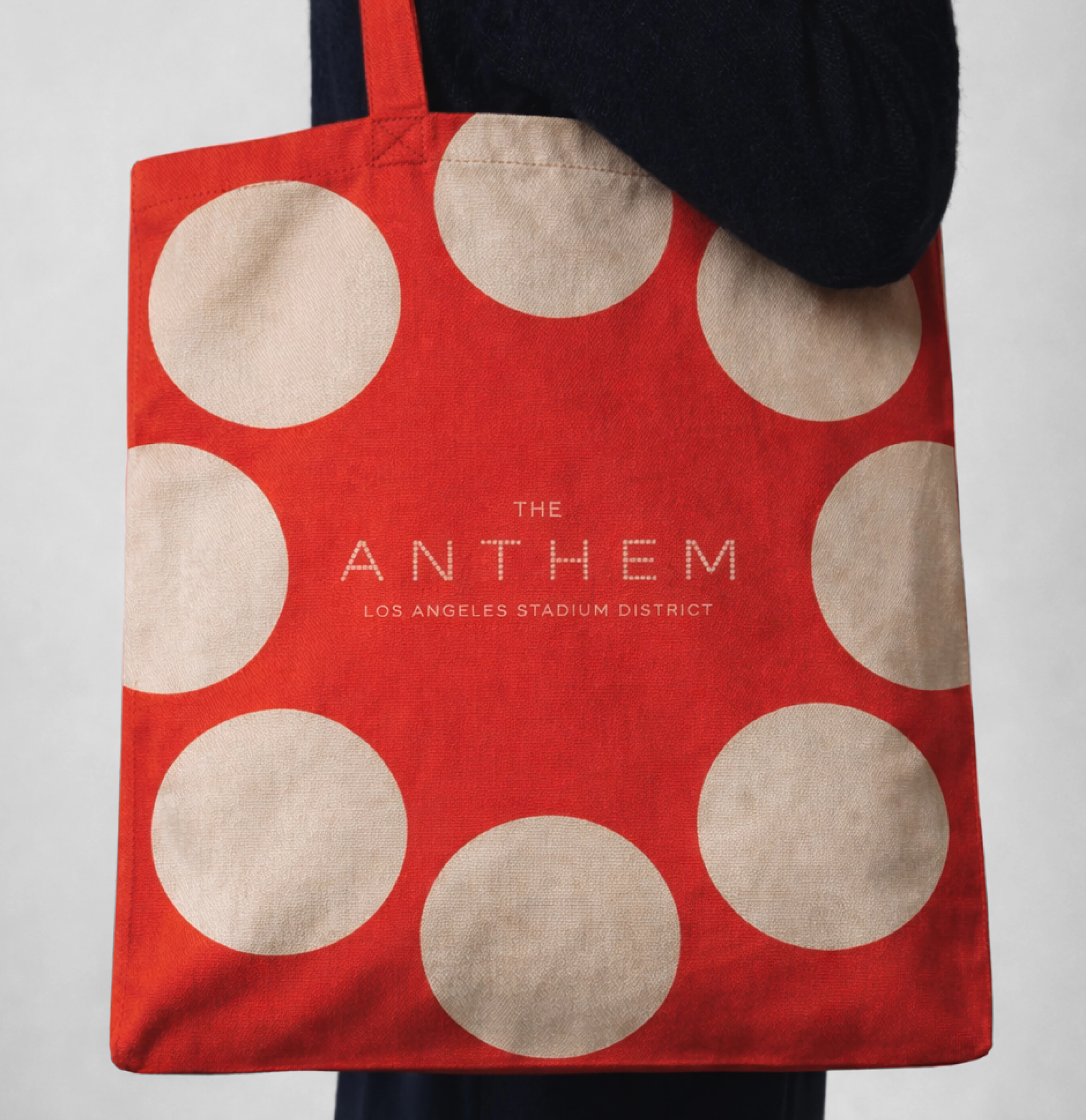 Image of a tote page with the Anthem logo and branding elements on it.