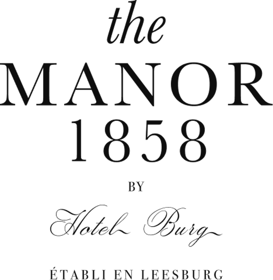 The Manor 1858 by Hotel Burg wordmark in black on white