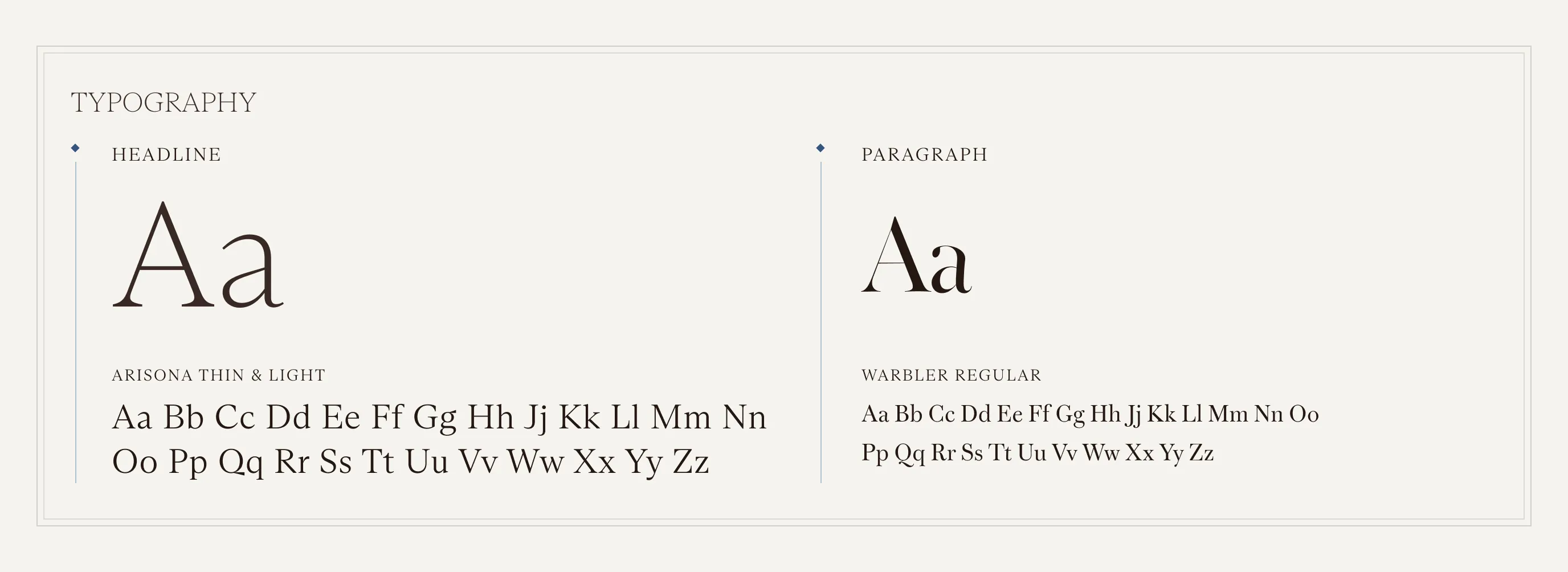 Typography specimen with headline and paragraph type samples