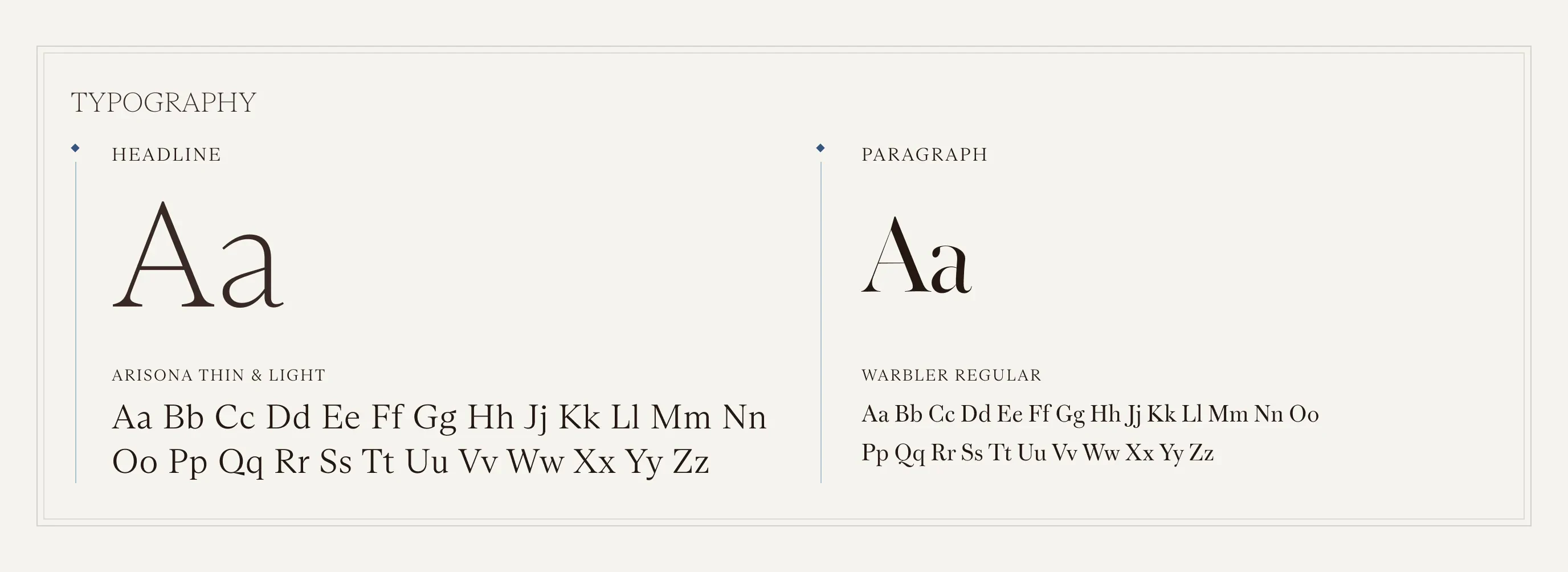 Typography specimen with headline and paragraph type samples