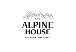 Alpine House wordmark with mountain illustration