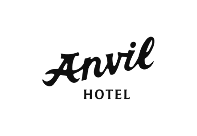 Anvil Hotel script wordmark in black